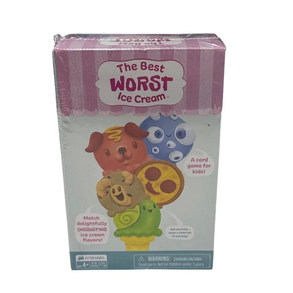 The Best Worst Ice Cream Card Game Kids Ages 4+ Fun Family Game By Kitten Games